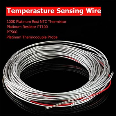 IP68-beschermde NTC-thermistor temperatuursensor met 250V 16A en R25 5K tot 100K platina weerstand