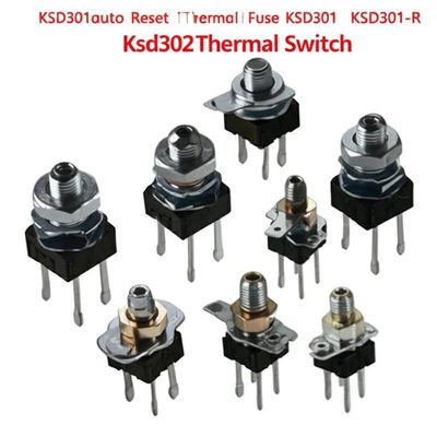 KSD301 Bimetallische thermostaat met temperatuurbereik 0-250°C 100000 cycli en normaal gesloten of open schakelaar