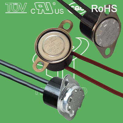 Van de de thermostaattemperatuur van het waterbewijs KSD301 bimetaal de controle thermische afgesneden schakelaar 250V 10A 16A met CQC TUV UL ROHS